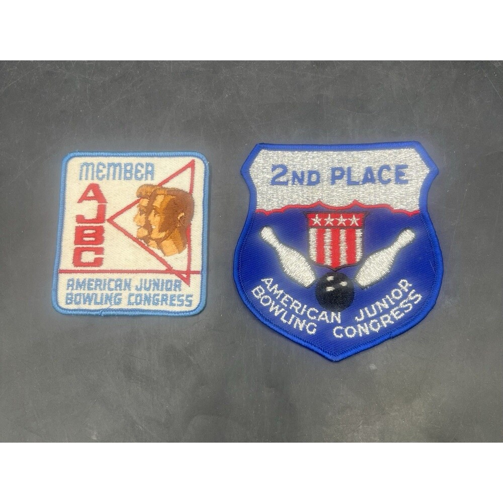 Vtg AJBC Bowling Patches American Junior Bowling Congress 2nd Place Member Lot